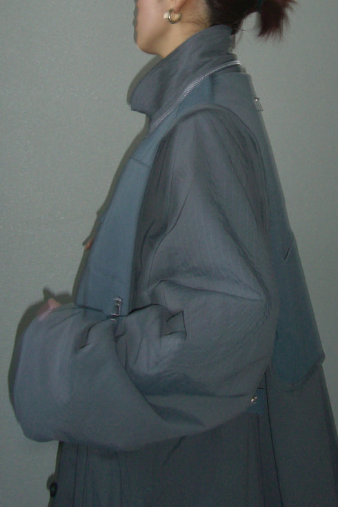 ECO GIL LONG COAT w/VEST -GRAY(BAMBOO CHARCOAL)- *Last1